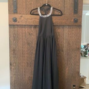 Lulus black halter sparkle occasion dress